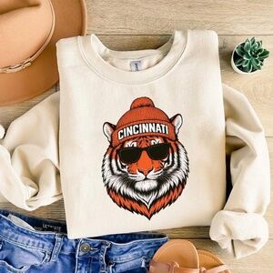 Cincinnati Football Sweatshirt – Bengals Fan Crewneck - Graphic Sweatshirt